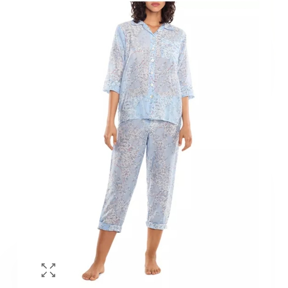 NWOT Anthropologie Papinelle Cherry Blossom Set Airy Soft Size L Large